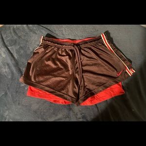 Dark fig colored Nike pro combat shorts great condition  size large.